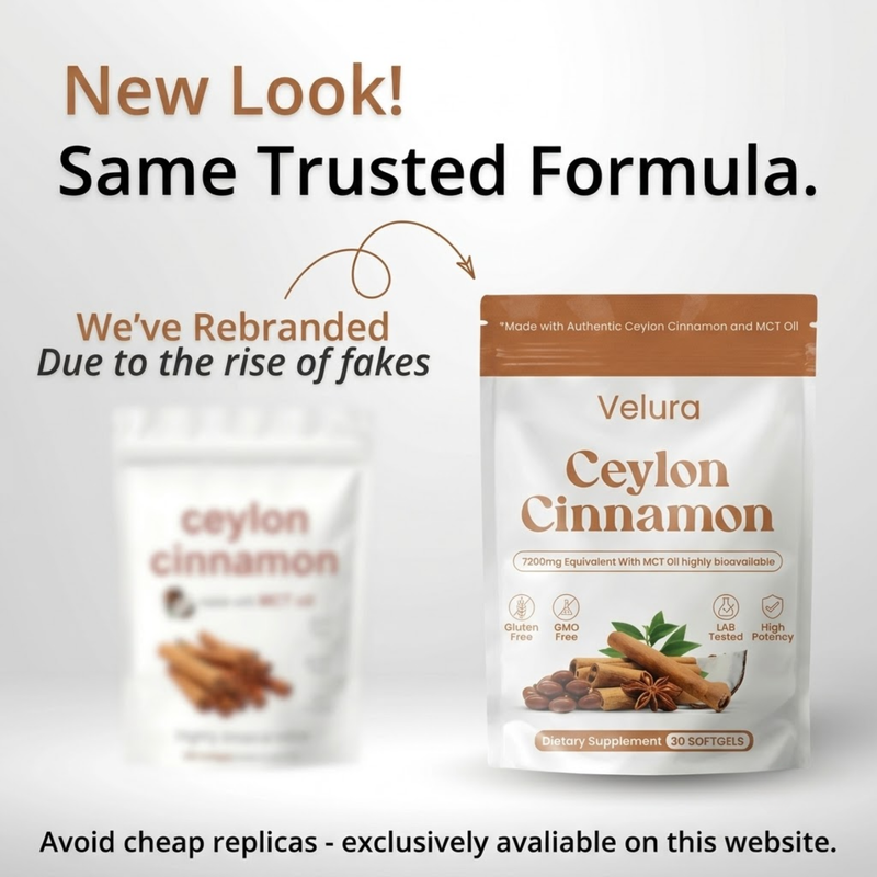 Velura™ Ceylon Cinnamon 7200mg Equivalent with MCT Oil
