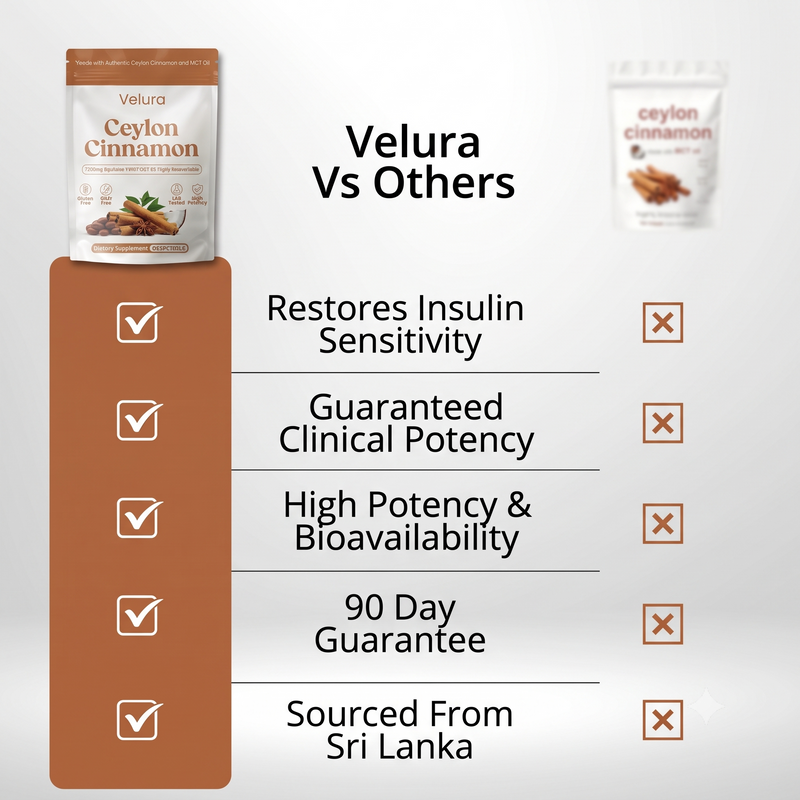 Velura™ Ceylon Cinnamon 7200mg Equivalent with MCT Oil